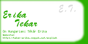 erika tekar business card